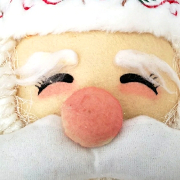 Vintage JC Penny Home Collection Santa Claus White/Red Bells Door Hanger Decor - Picture 6 of 12